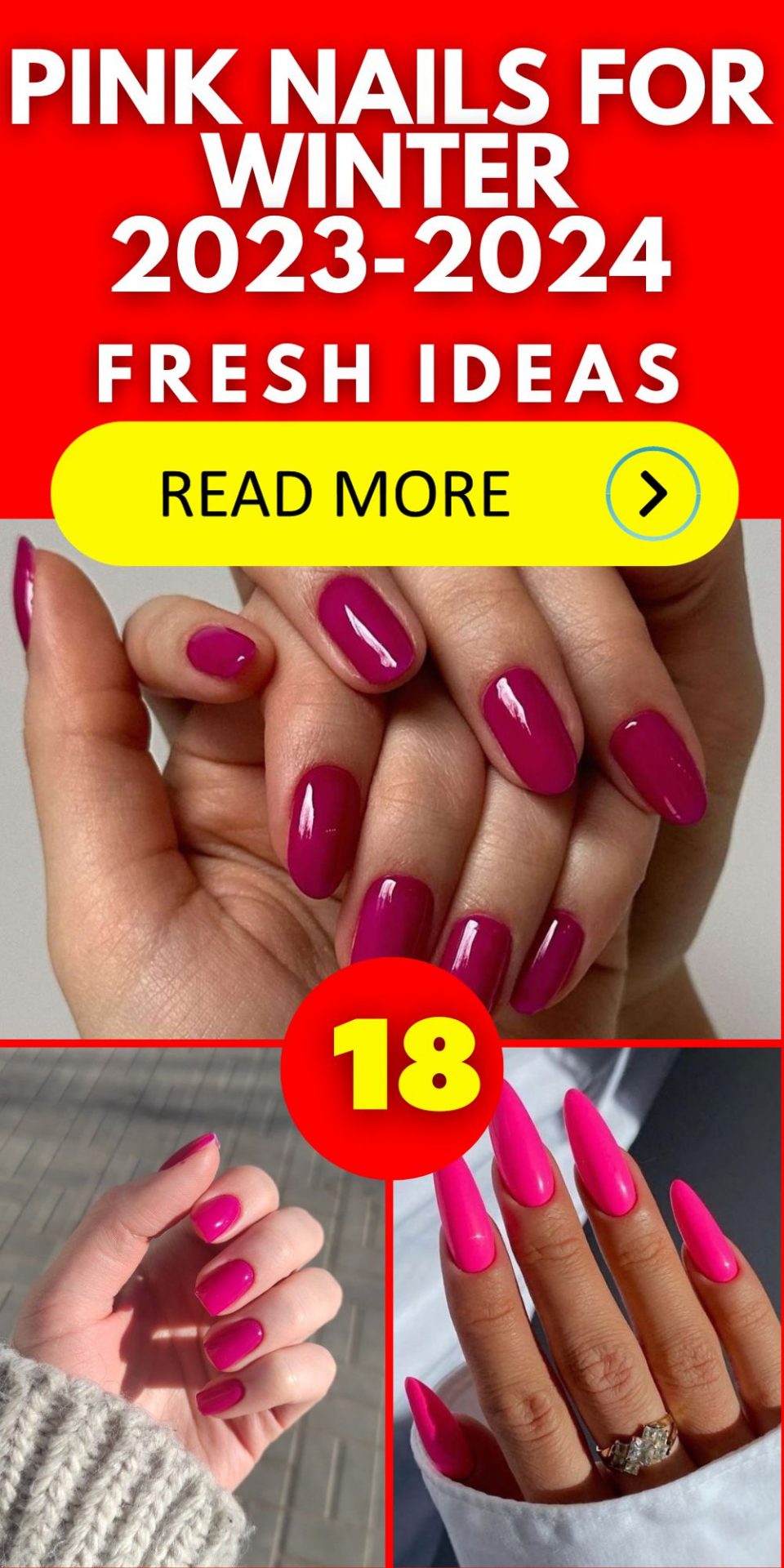 Pink Nails for Winter 2023-2024 18 Ideas - women-club.online