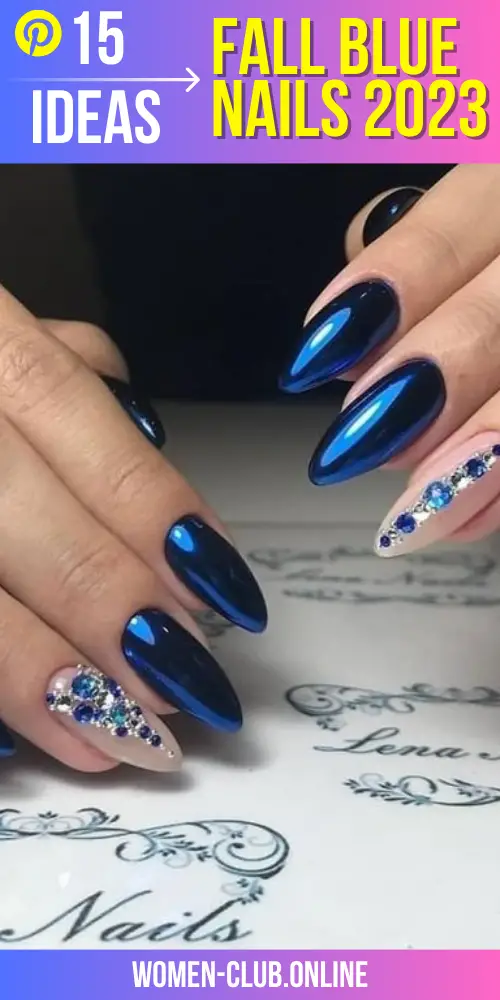 Fall Blue Nails 2023 15 Ideas: Embrace the Season with Stunning Nail Designs