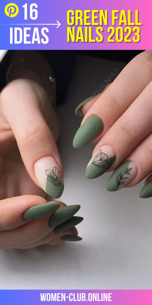 Green Fall Nail 2023 16 Ideas: Embrace Nature's Colors in Your Nail Art