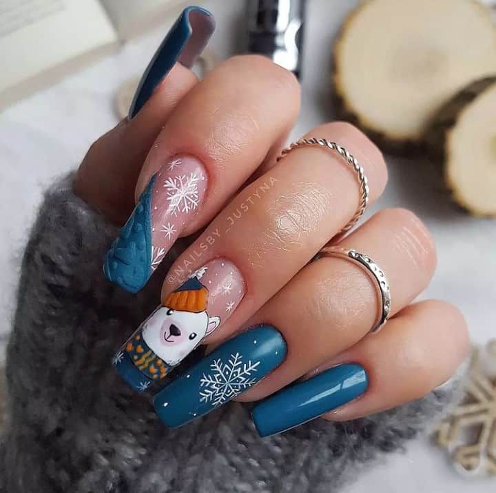 Winter Nail Acrylic 2023-2024 18 Ideas: Stay Trendy and Cozy