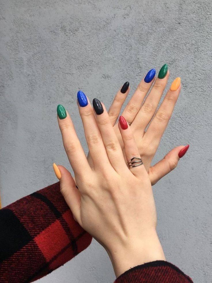 Winter Multicolor Nails 2023-2024 18 Ideas: A Colorful Guide to Nail Trends