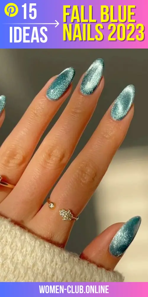 Fall Blue Nails 2023 15 Ideas: Embrace the Season with Stunning Nail Designs