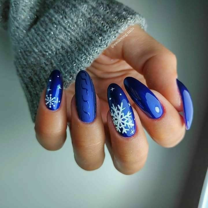Blue Winter Nails 2023 - 2024 18 Ideas: Nail Art Trends to Embrace