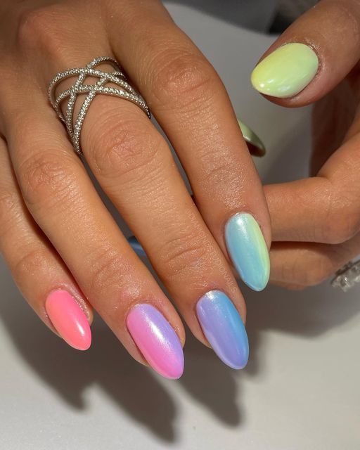 Winter Rainbow Nails 2023-2024 21 Ideas: Embrace the Vibrant Chill