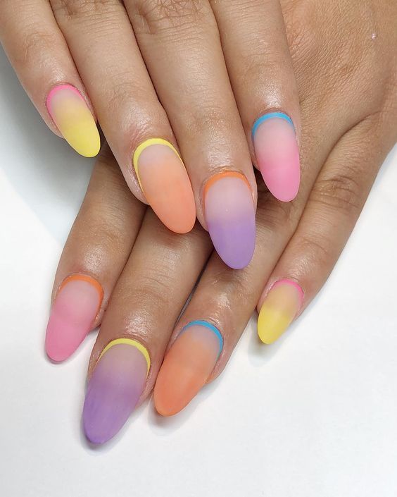 Winter Rainbow Nails 2023-2024 21 Ideas: Embrace the Vibrant Chill