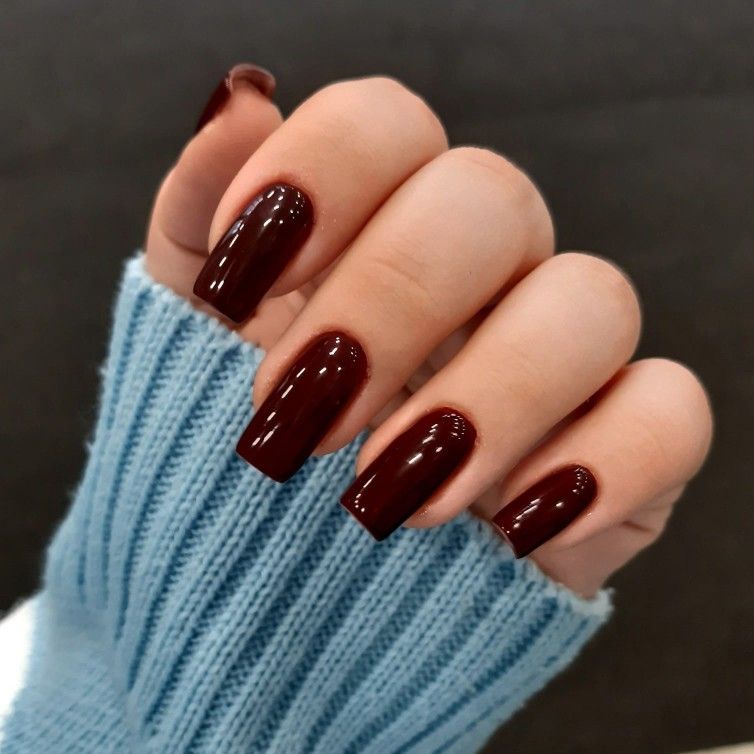 Burgundy Nail Colors Winter 2023 - 2024 16 Ideas