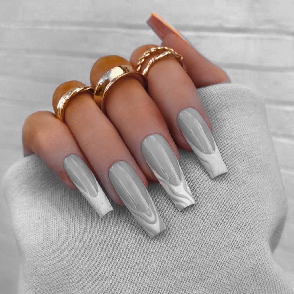 Exploring the Cozy Charm of Grey Nail Colors for Winter 2023-2024 18 Ideas