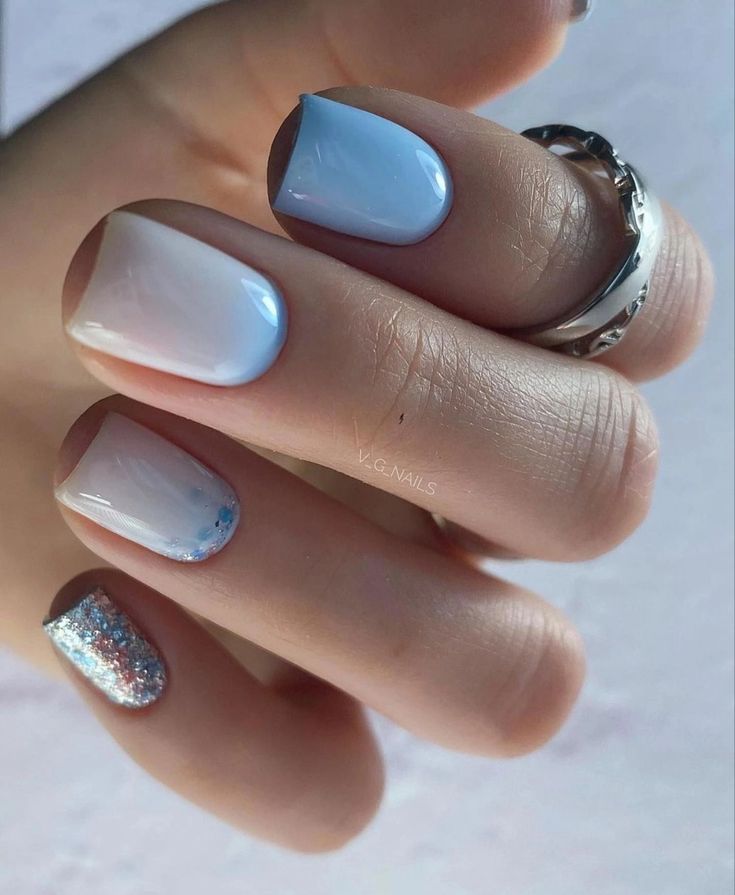 Winter Nails Square Short 2023-2024 20 nápadů