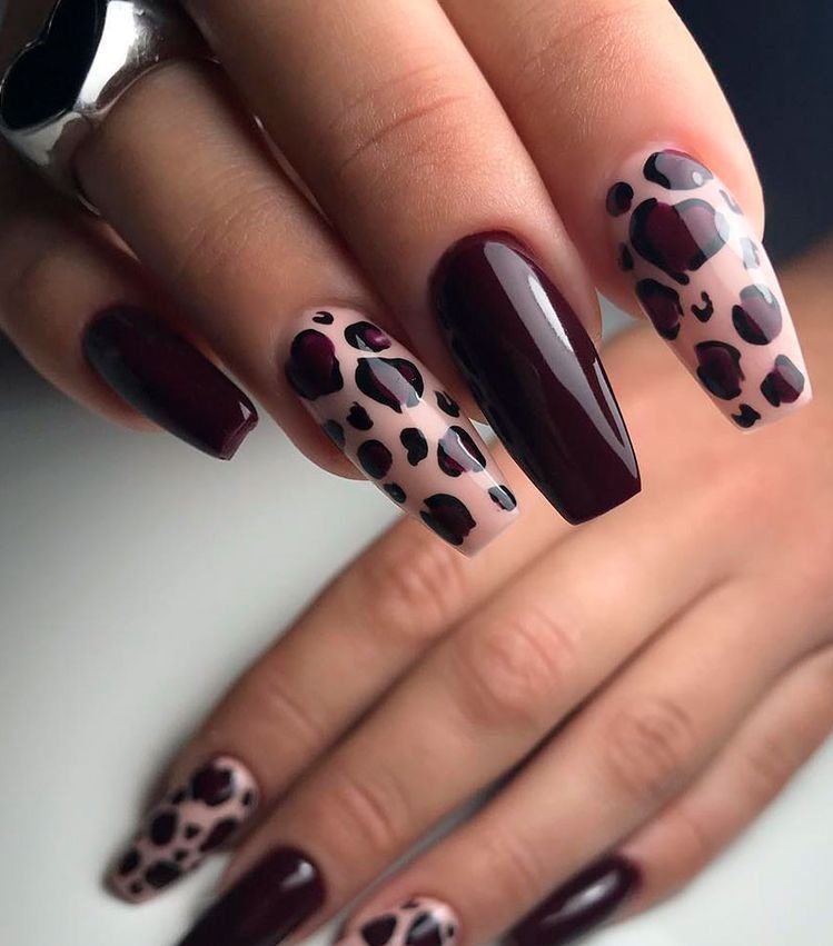 Burgundy Nail Colors Winter 2023 - 2024 16 Ideas