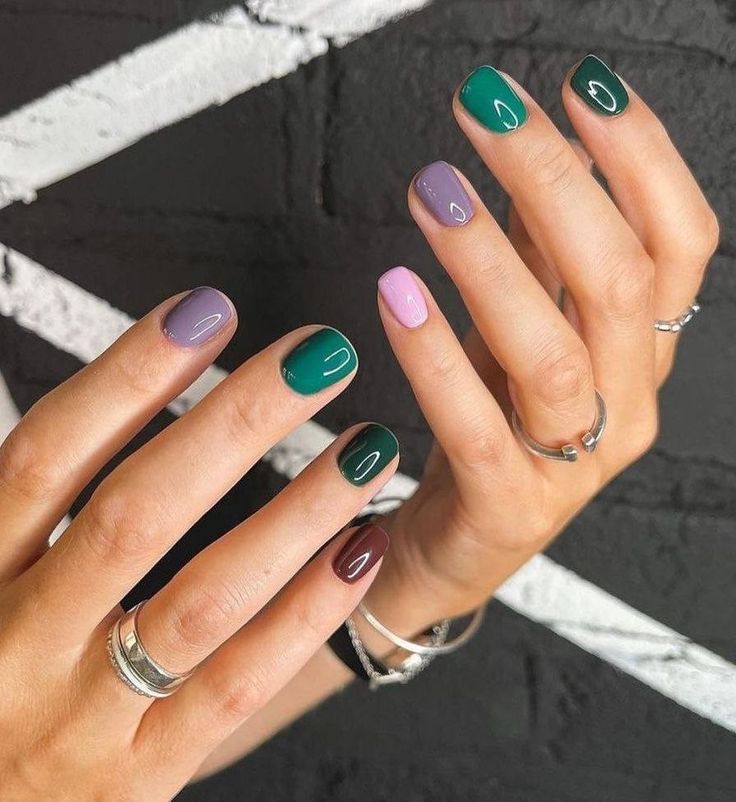 Winter Multicolor Nails 2023-2024 18 Ideas: A Colorful Guide to Nail Trends