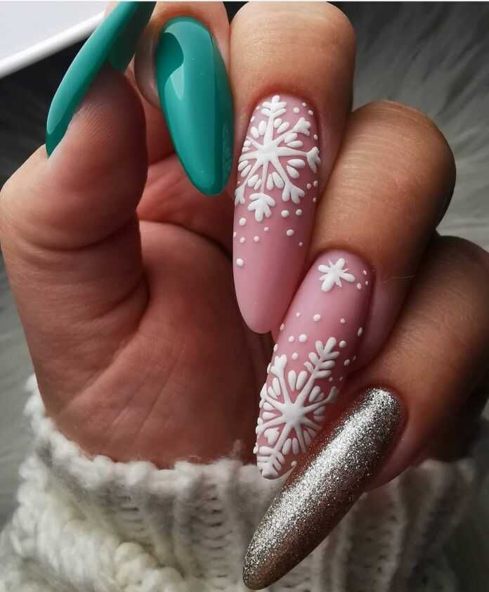 Winter Acrylic Long Nails 2023 - 2024 18 Ideas: Embrace the Season in Style