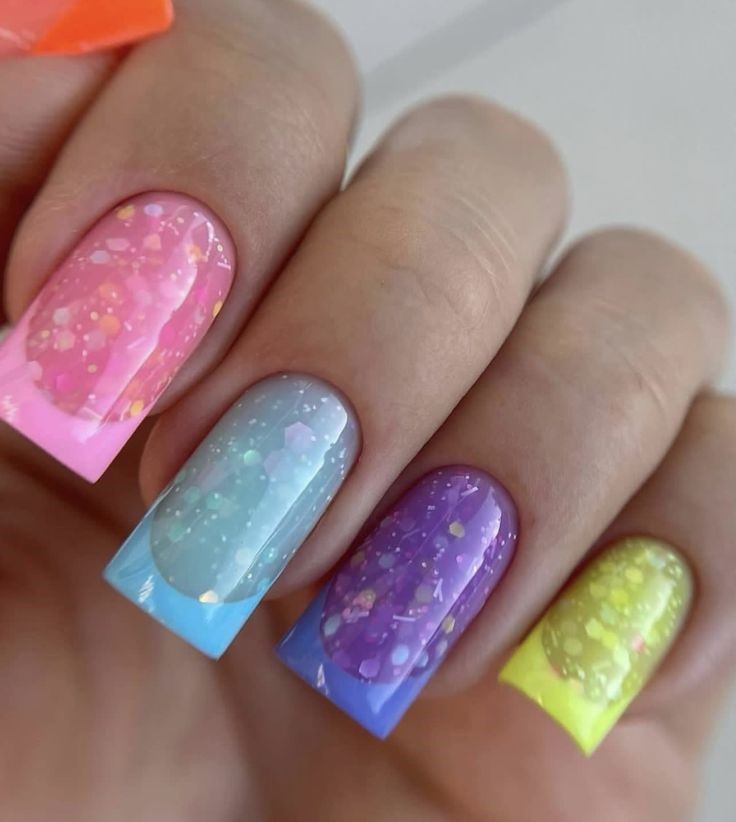 Winter Rainbow Nails 2023-2024 21 Ideas: Embrace the Vibrant Chill