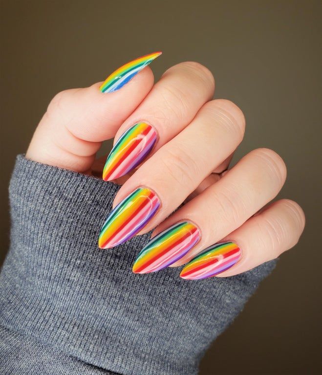 Winter Rainbow Nails 2023-2024 21 Ideas: Embrace the Vibrant Chill