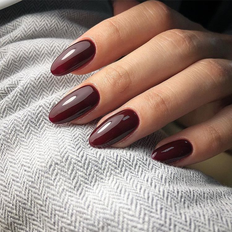 Burgundy Nail Colors Winter 2023 - 2024 16 Ideas