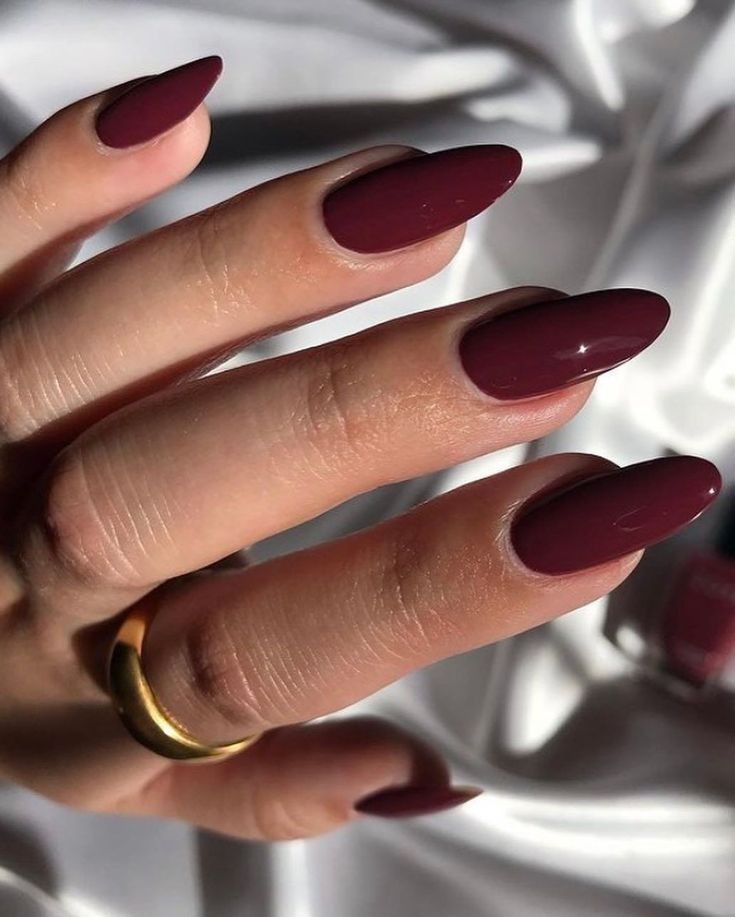 Oval Nails Winter Colors 2023 - 2024 16 Ideas