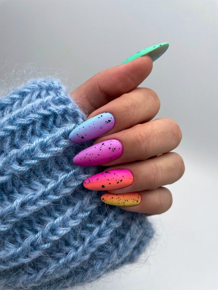 Winter Rainbow Nails 2023-2024 21 Ideas: Embrace the Vibrant Chill