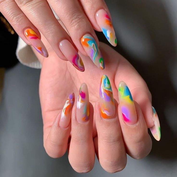 Winter Multicolor Nails 2023-2024 18 Ideas: A Colorful Guide to Nail Trends