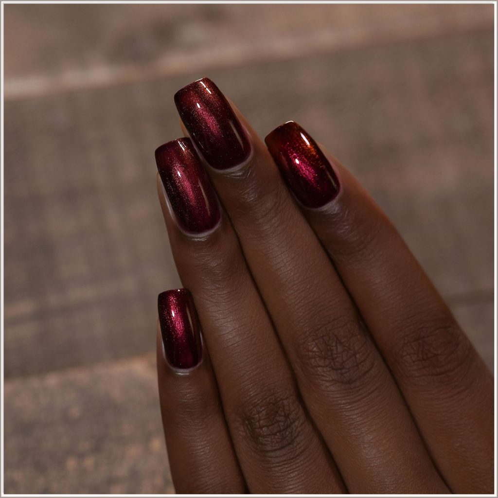 Burgundy Nail Colors Winter 2023 - 2024 16 Ideas
