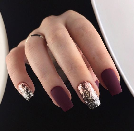 Burgundy Nail Colors Winter 2023 - 2024 16 Ideas