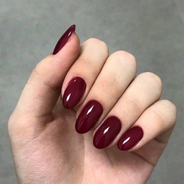 Oval Nails Winter Colors 2023 - 2024 16 Ideas