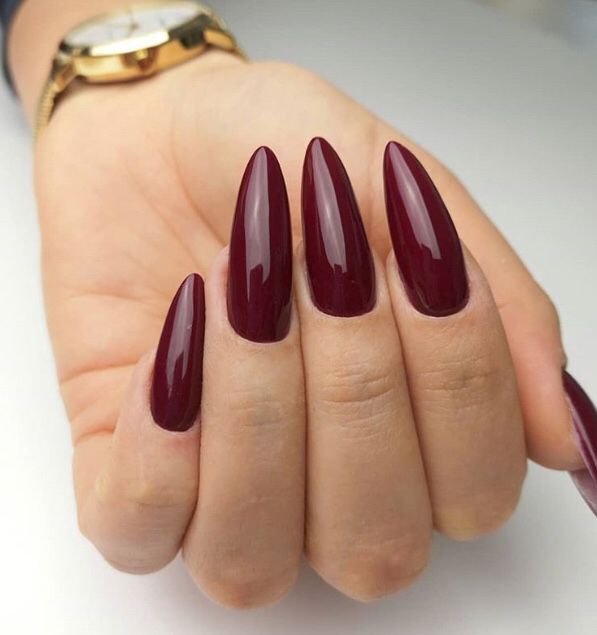 Burgundy Nail Colors Winter 2023 - 2024 16 Ideas