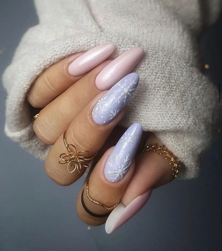 Winter Nail Art Snowflakes 2023 - 2024 18 Ideas