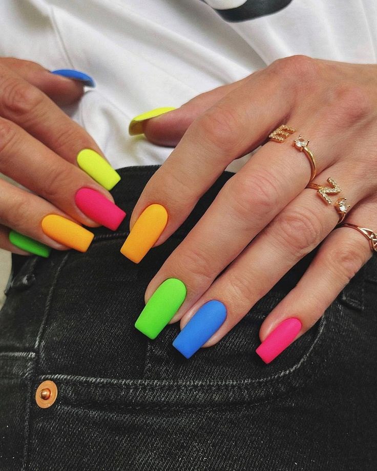 Winter Rainbow Nails 2023-2024 21 Ideas: Embrace the Vibrant Chill