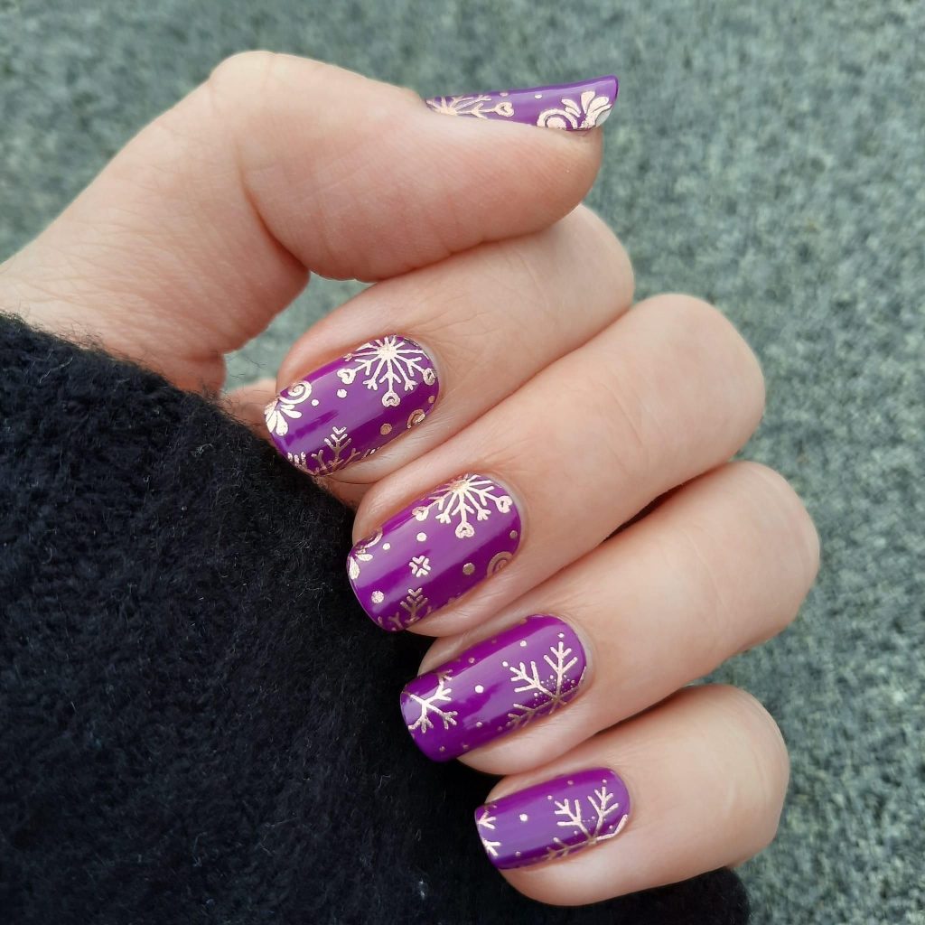 Purple Nails for Winter 2023 - 2024 16 Ideas