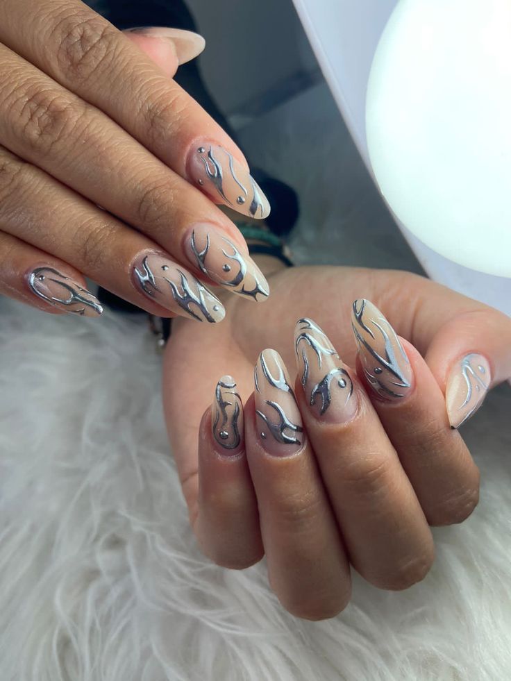 Silver Winter Nails 2023 - 2024 21 Ideas: Shimmering Elegance for the Season