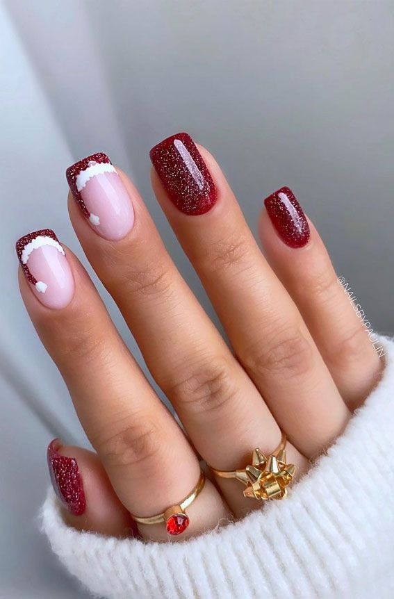 Winter Acrylic Short Nails 2023-2024 16 Ideas: Embrace the Season with Style