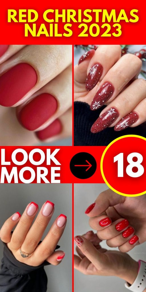 Red Christmas Nails 2023 18 Ideas: Festive and Trendy Nail Designs