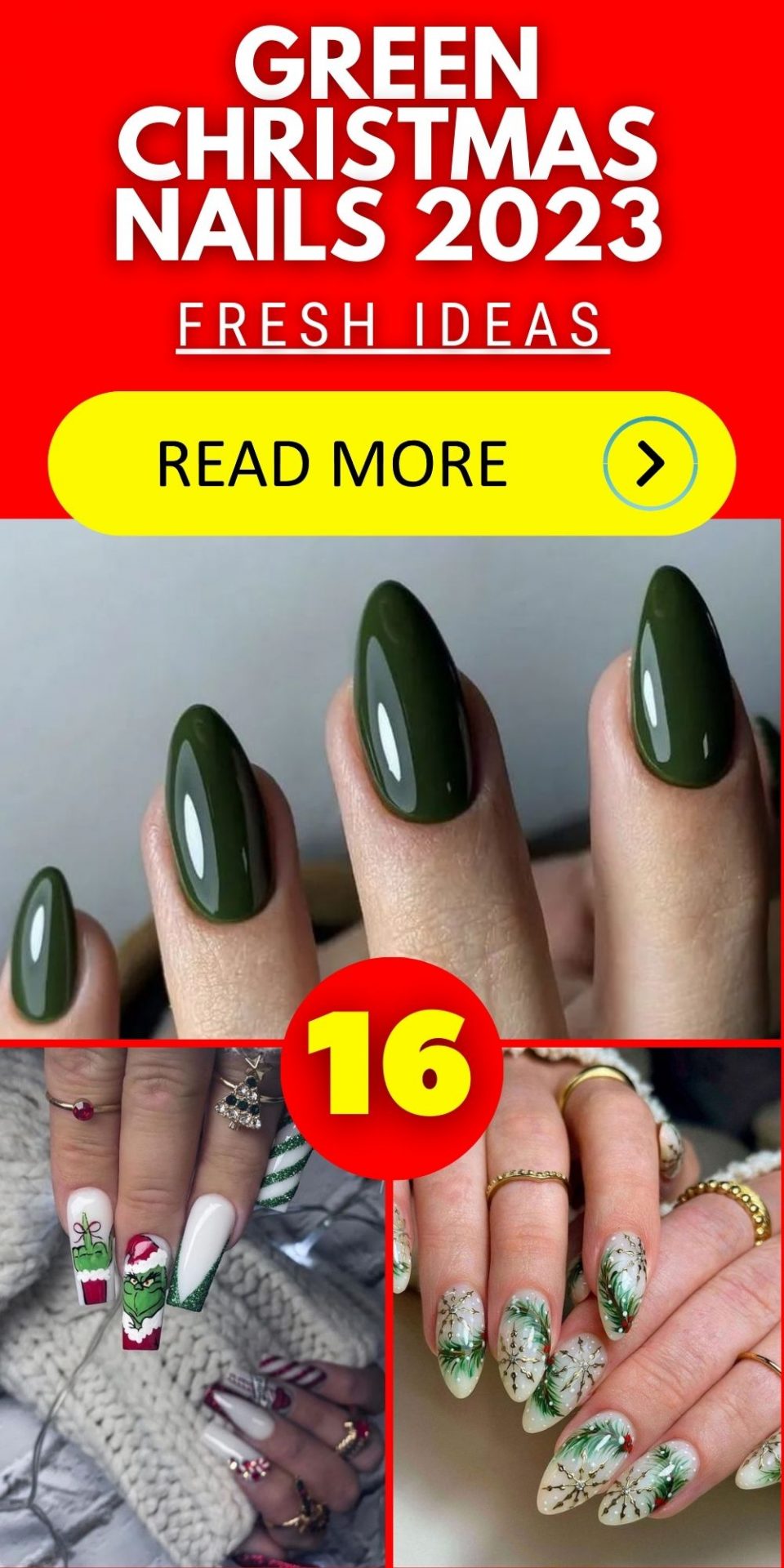 Green Christmas Nails 2023 16 Ideas: Get Festive with These Creative ...
