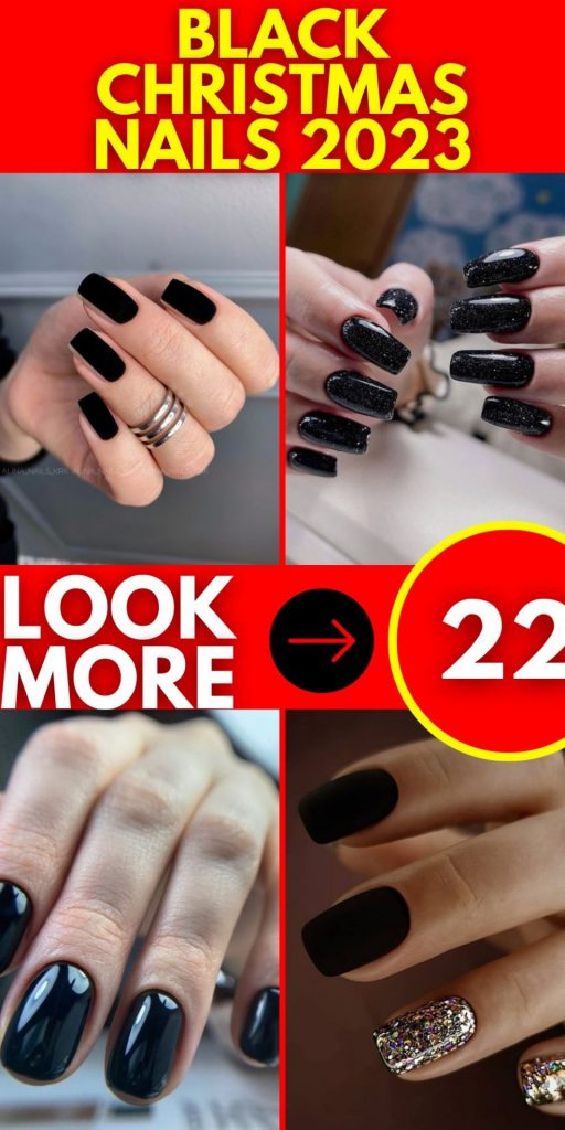 Black Christmas Nails 2023 22 Ideas: Rock Your Holiday Look! - women ...