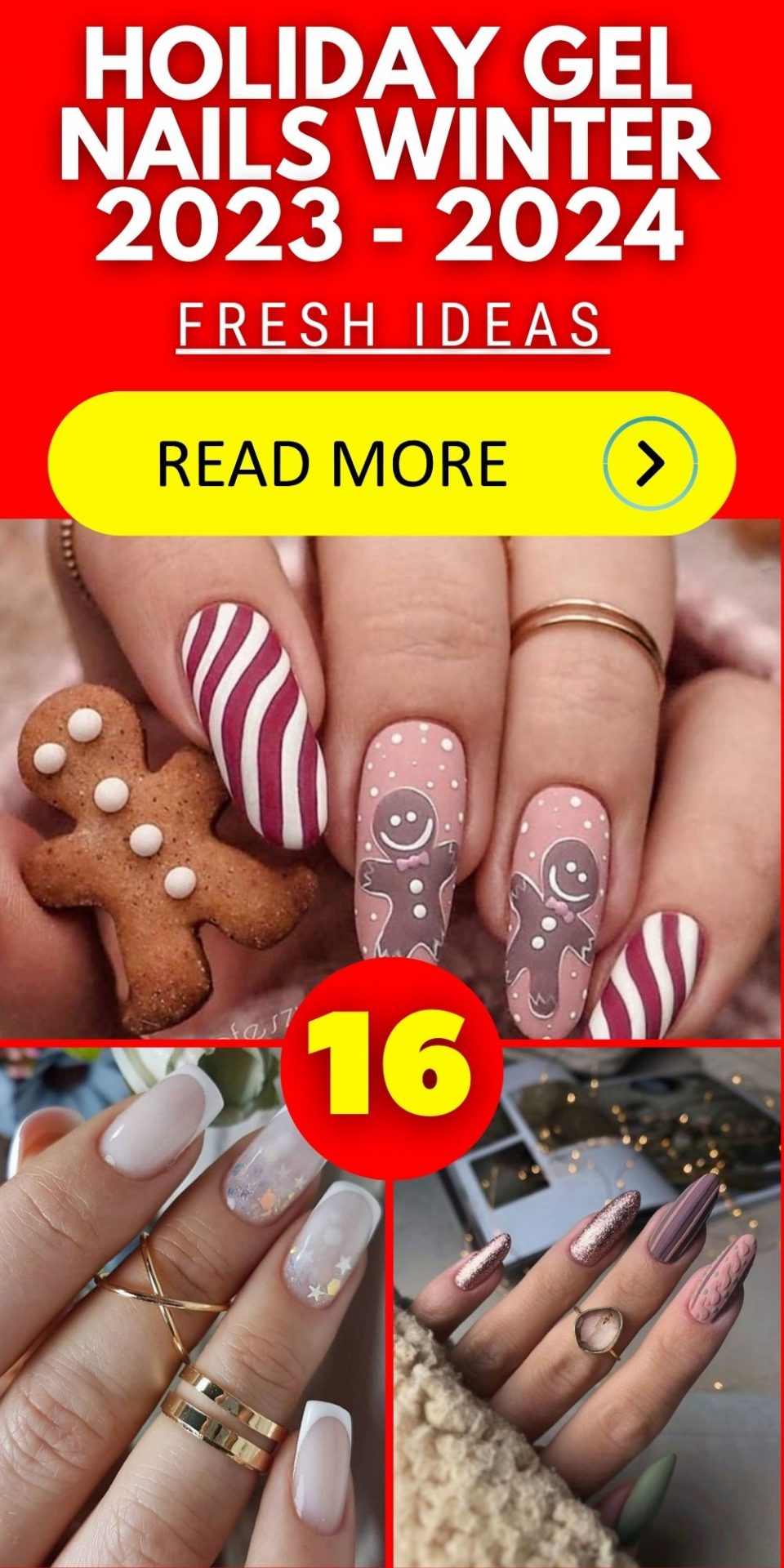 Holiday Gel Nails Winter 2023 2024 16 Ideas