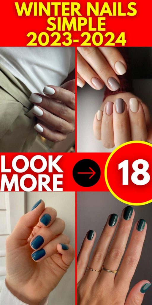 Winter Nails Simple 2023-2024 18 nápadů: Zůstaňte styloví a útulní