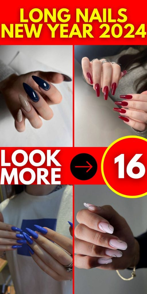 Long Nails: New Year 2024 16 Ideas