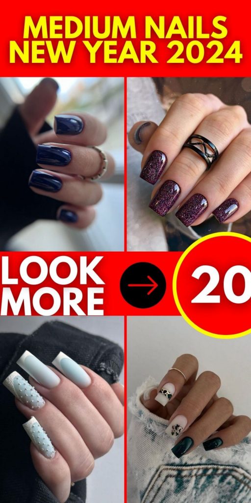 Medium Nails for 2024 Discover the Top Holiday Trends from Gel to Dip