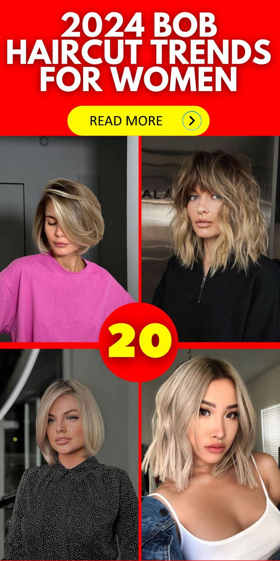 Discover the Hottest 2024 Bob Haircut Trends for Women - Short, Long