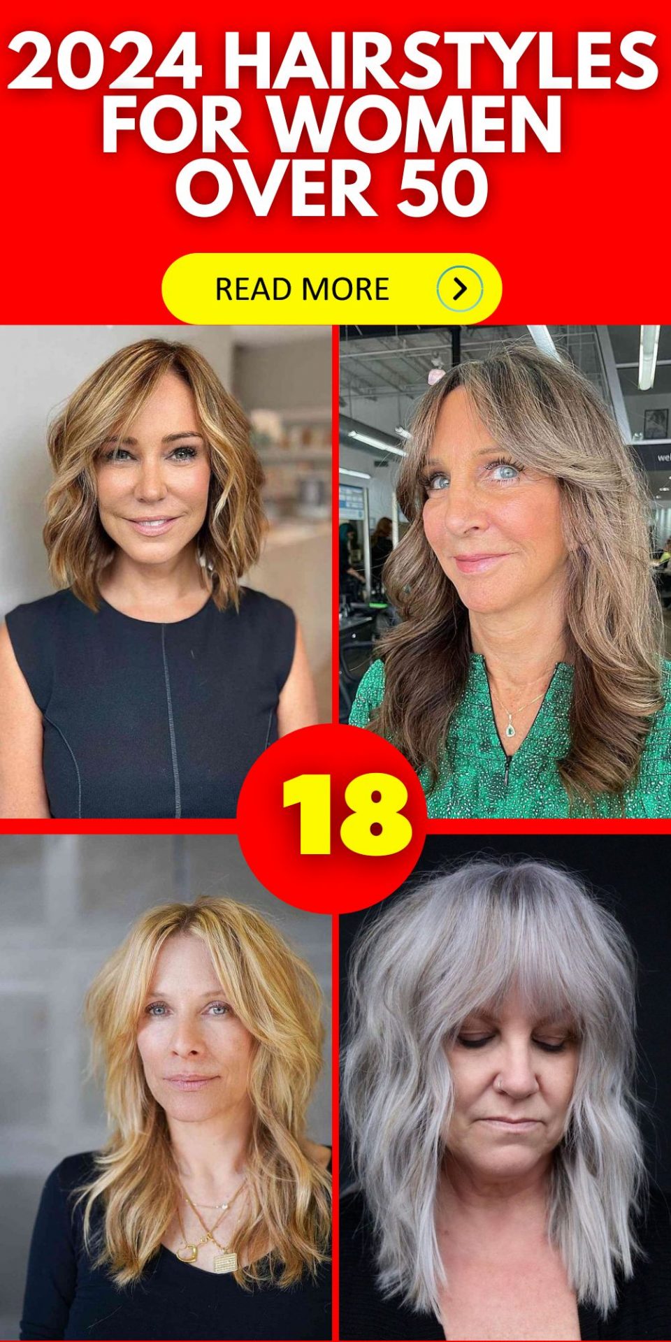 Chic 2024 Haircuts for Women Over 50 Short, Bob, Stacked Bob, and More!