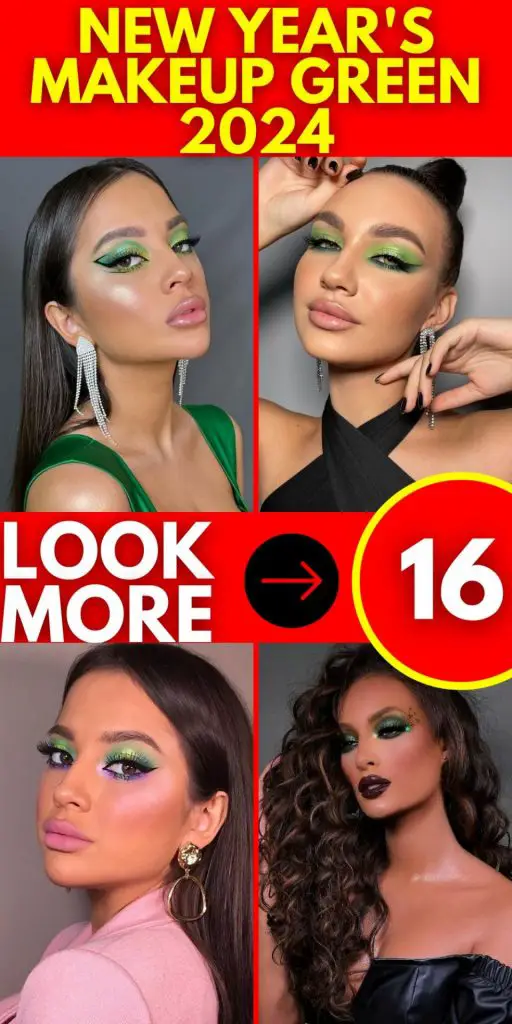 Novoroční make-up Green 2024 16 nápadů: okouzlující oči, vibrace 80. let a okouzlující trendy