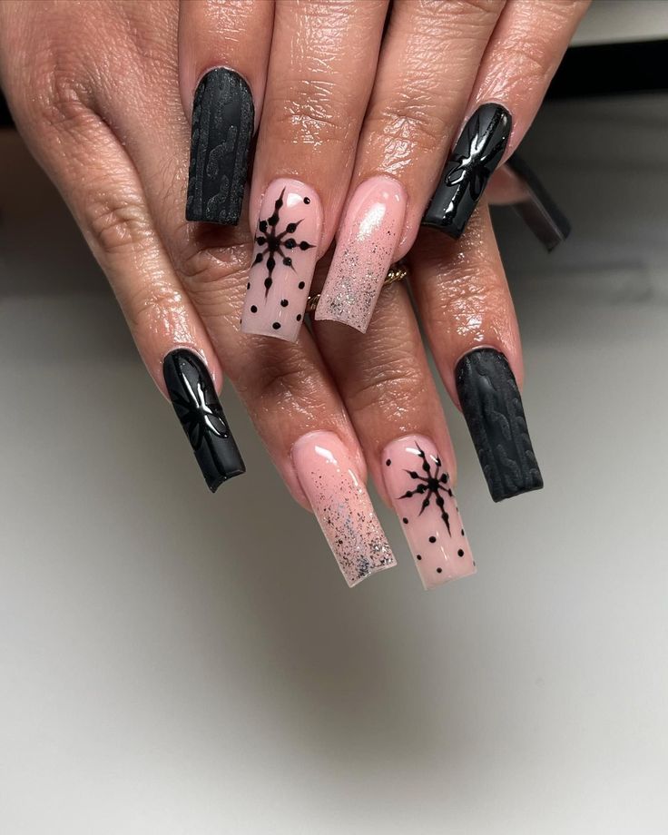 Black Christmas Nails 2023 22 Ideas: Rock Your Holiday Look!