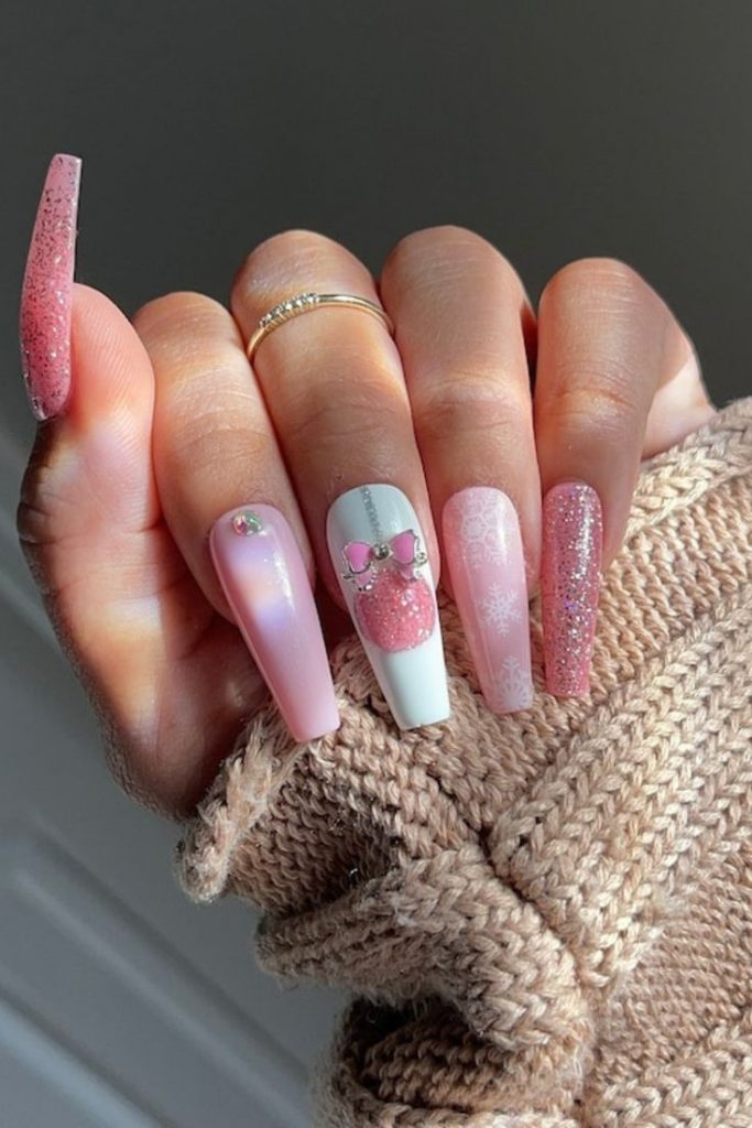 Pink Christmas Nails 2023 18 Ideas: A Festive Nail Art Guide