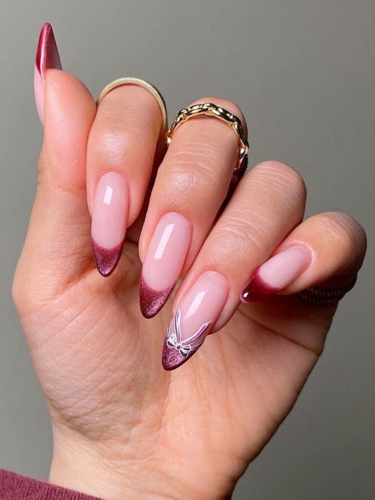 Rose Winter Nails 2023 - 2024 18 Ideas: Perfect Your Winter Look with Floral Flair