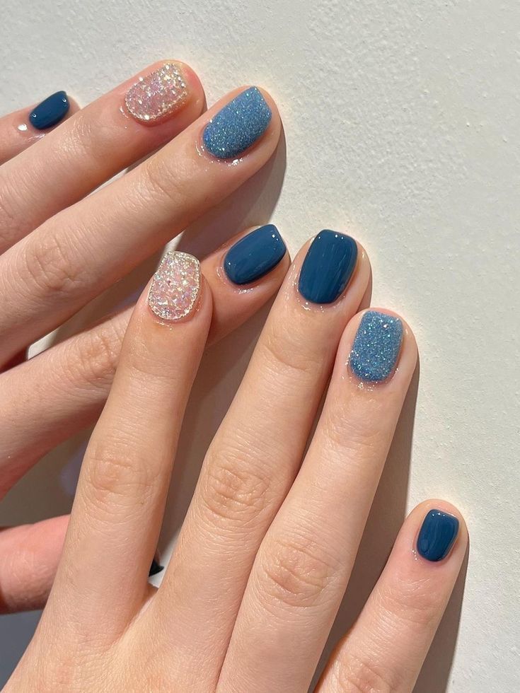 Short New Years Blue Nails 2024 18 Ideas: Trendiest Nail Designs & 2024 Trends