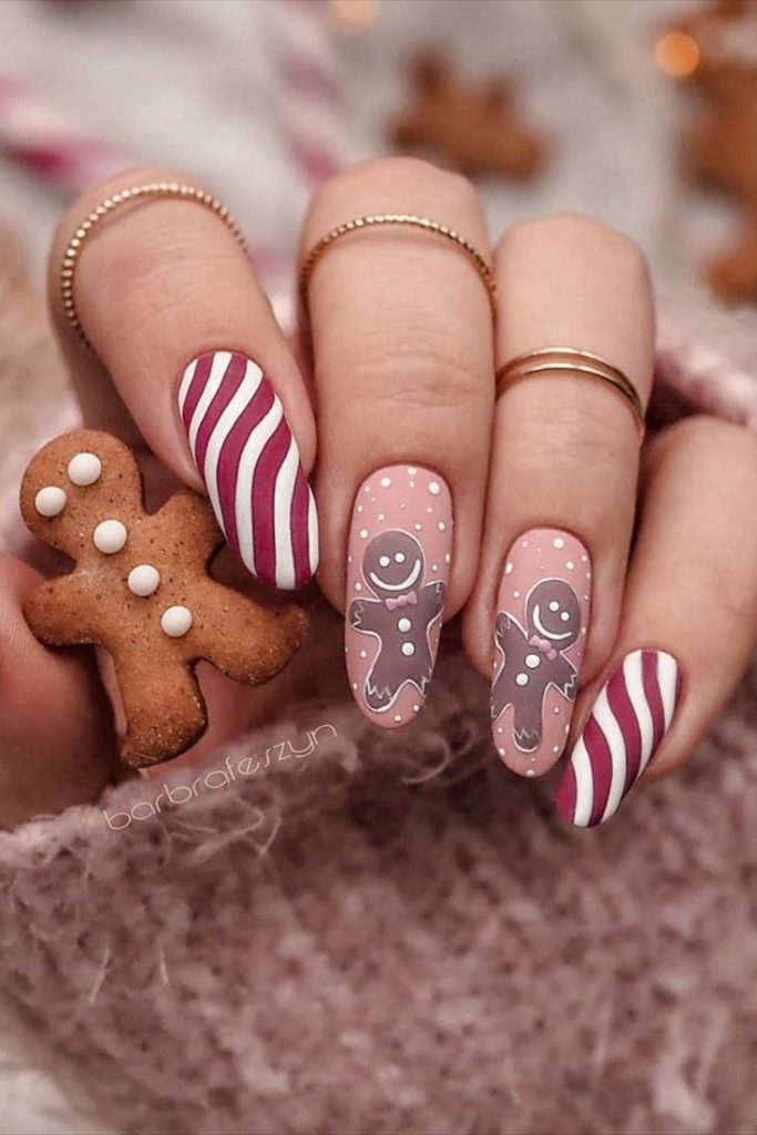 Holiday Gel Nails Winter 2023 - 2024 16 Ideas