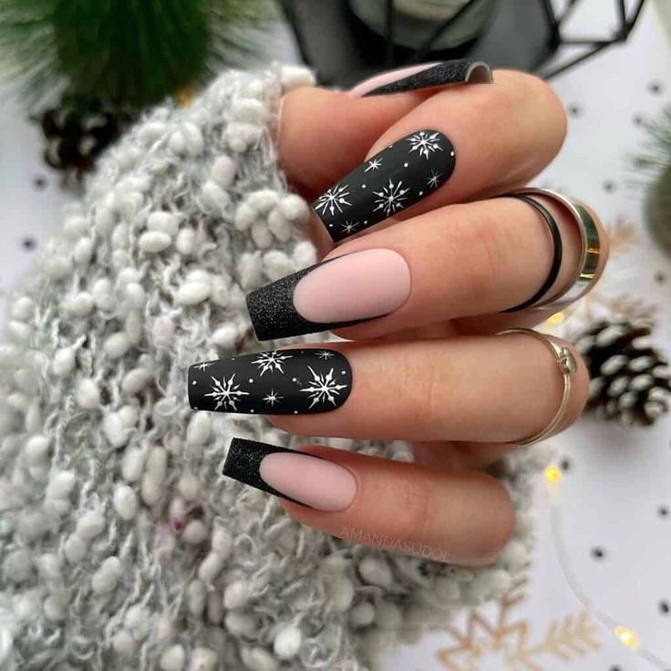 Black Christmas Nails 2023 22 Ideas: Rock Your Holiday Look!