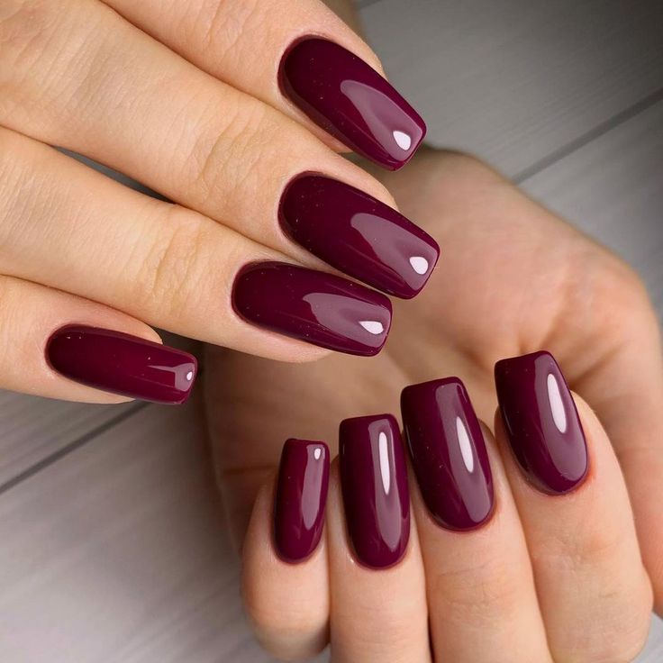 Solid Color Nails Winter 2023-2024 20 Ideas