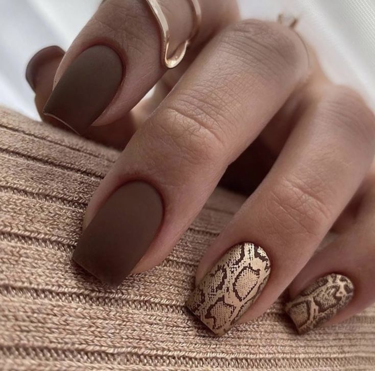 Winter Nails Brown 2023 - 2024 16 Ideas: Embrace the Cozy and Chic