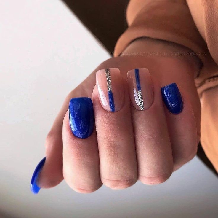 Short New Years Blue Nails 2024 18 Ideas: Trendiest Nail Designs & 2024 Trends