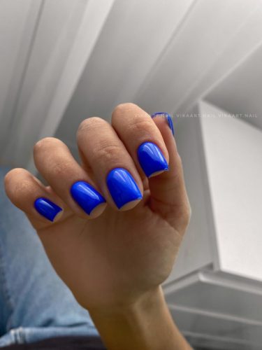 2024 Trends Short Square Nails In Royal Navy Blue Elegant Sparkle   Bez Nazvaniya 53 375x500 